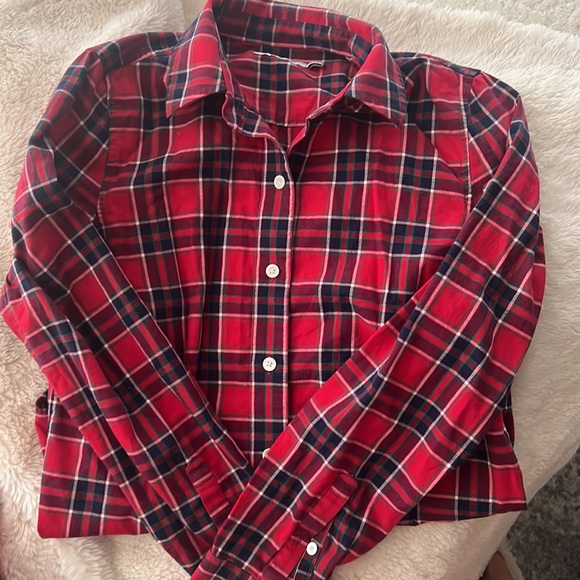 Vineyard Vines Plaid Button Down Shirt Womens Size 0 - Picture 1 of 5